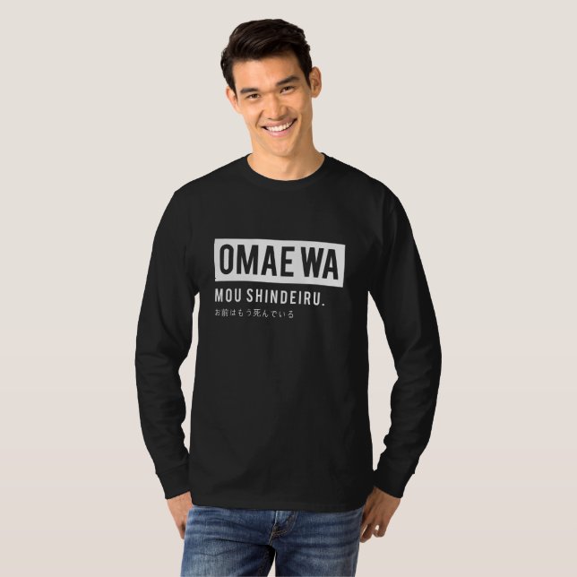 T-shirts Shindeiru do MOU do wa de Omae (blusa do Anime de (Frente Completa)