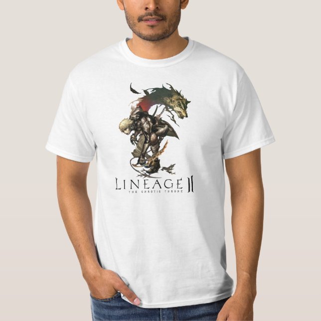 T-shirts Shirt Lineage 2 dagger dark elf (Frente)