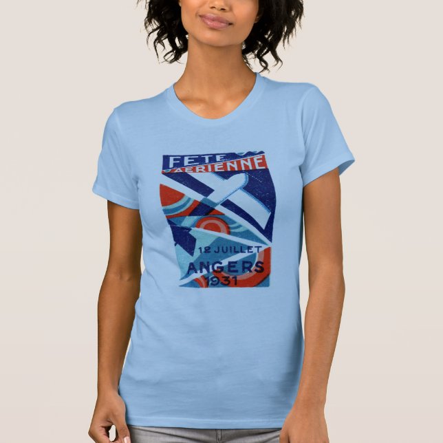 T-shirts Show aéreo internacional francês de 1931 (Frente)