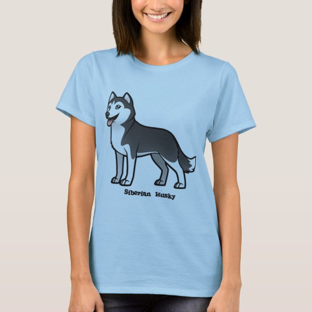 T-shirts Siberian Husky (Frente)