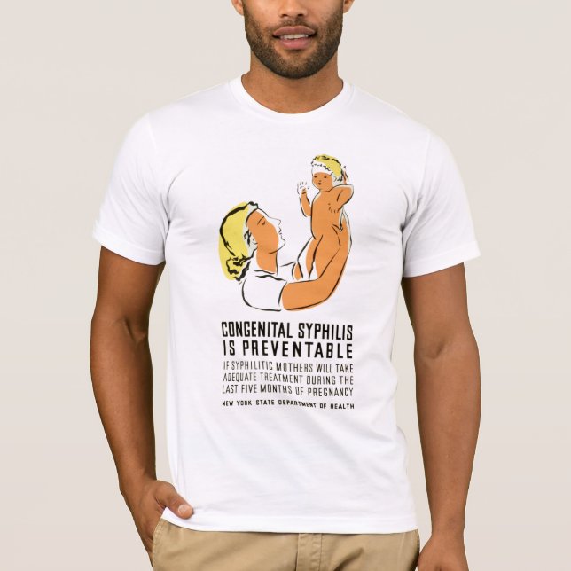 T-shirts Sífilis congênita é prevenível (Frente)