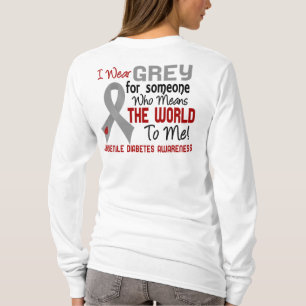T-shirts Significa-me o mundo o diabetes 2 juvenil
