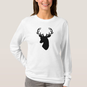 T-shirts Silhouette Black Deer Head