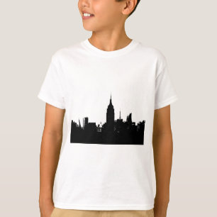 T-shirts Silhouette Black White New York