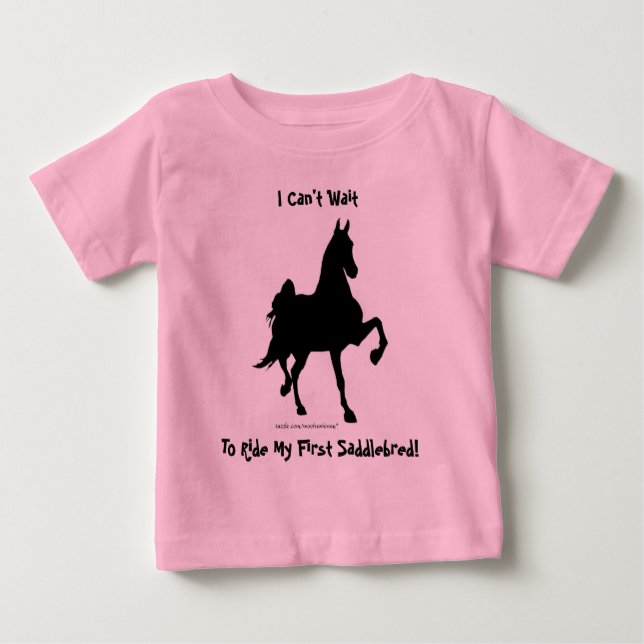 T-shirts Silhouette de Cavalo de Saddlecriado (Frente)