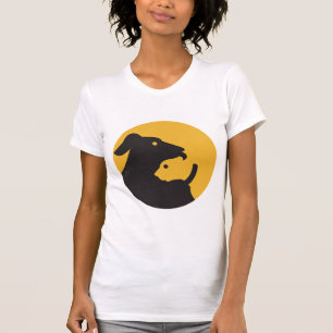 T-shirts Silhouette de Gato e Cão