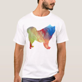 T-shirts Silhueta abstrata do Samoyed
