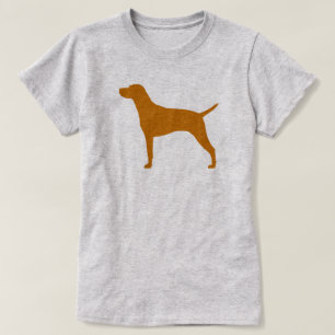 T-shirts Silhueta da raça do cão de Vizsla do Hungarian