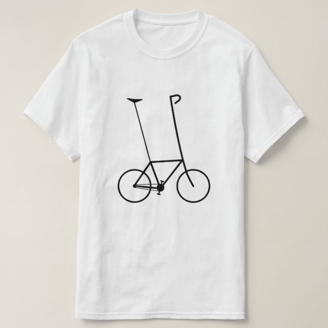 T-shirts Silhueta de bicicleta de bobo: alto assento e barr (Frente do Design)