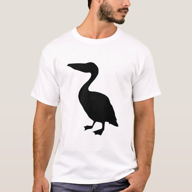 T-shirts Silhueta de Pelicano (Frente)
