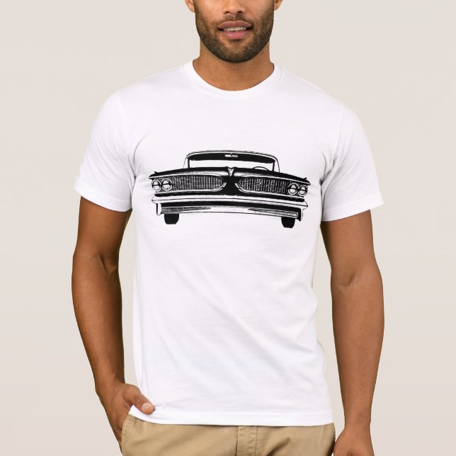 T-shirts Silhueta de Pontiac 1959 Bonneville (Frente)