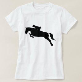T-shirts Silhueta de salto do Equestrian de Seat da caça do