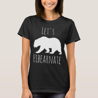 T-shirts Silhueta de Urso Branco Hibearnato de vamos
