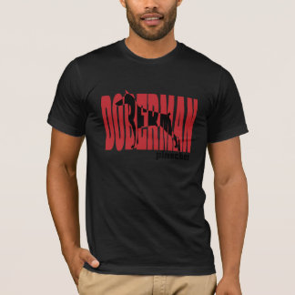 T-shirts Silhueta do Doberman, empilhada