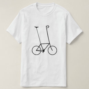 T-shirts Silhueta parva da bicicleta: Seat alto & guiador