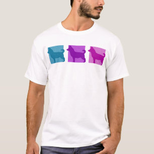 T-shirts Silhuetas coloridas de Lancashire Heeler