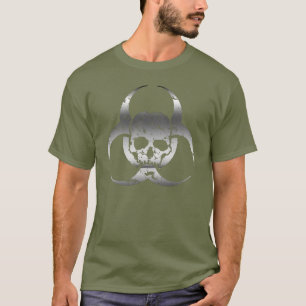 T-shirts Silver e Cinza Biohazard e Crânio