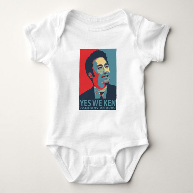 T-shirts Sim nós Ken (Obama) - dorminhoco do bebê - (Frente)