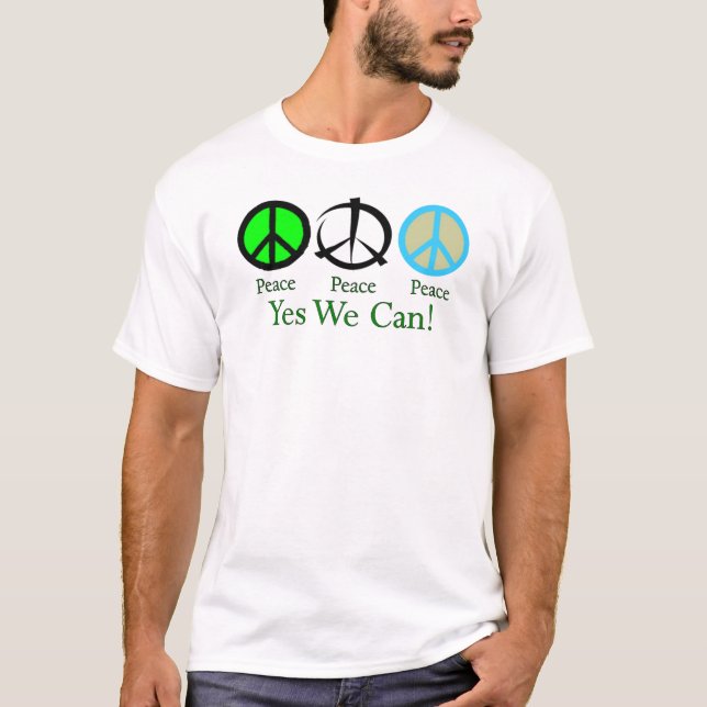 T-shirts Sim nós podemos (a paz) (Frente)