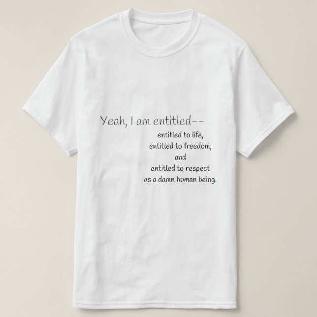 T-shirts Sim, Tenho Direito (Frente do Design)