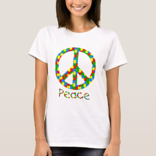 T-shirts Símbolo Autismo de Paz