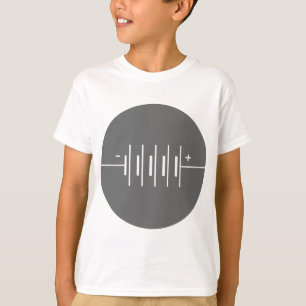 T-shirts Símbolo circundado das baterias