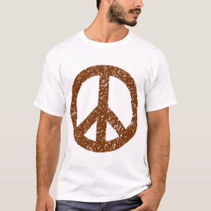 T-shirts Símbolo da Paz Rabiscado - Noz