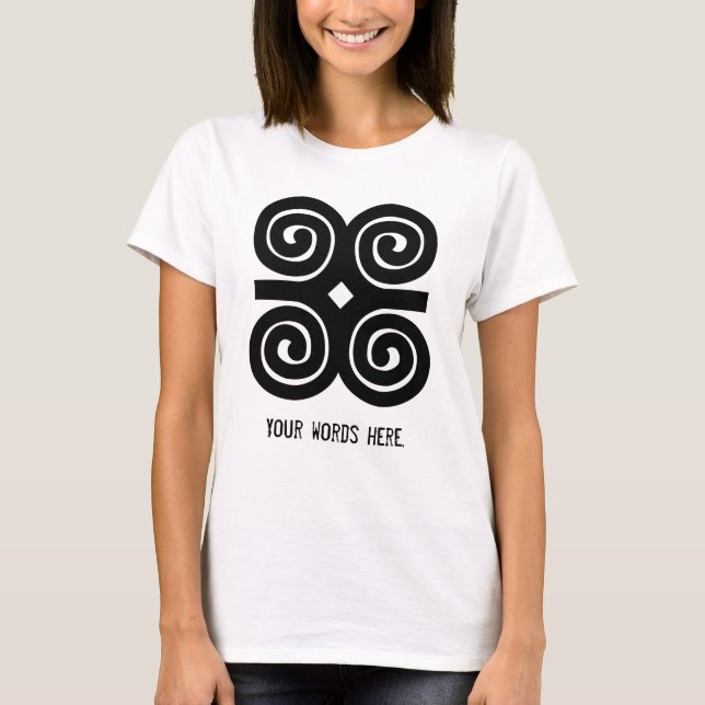 T-shirts Símbolo de Adinkra da humildade da força | de (Frente)