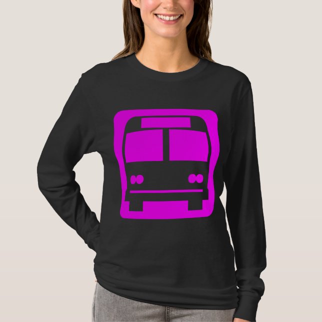 T-shirts Símbolo de barramento - Magenta (Frente)