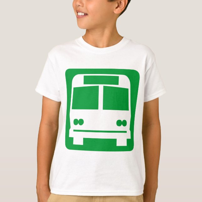 T-shirts Símbolo de barramento - Verde-grama (Frente)