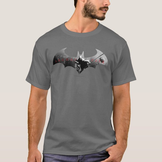 T-shirts Símbolo de Bat de Arkham City (Frente)