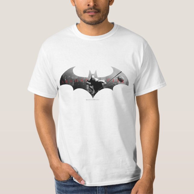 T-shirts Símbolo de Bat de Arkham City (Frente)