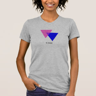 T-shirts Símbolo de Biângulos Bissexuais - Tee de Mulher 