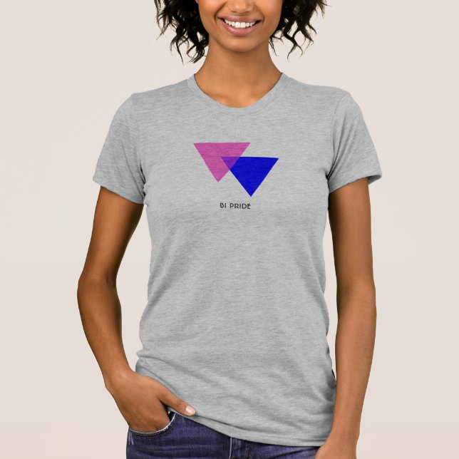 T-shirts Símbolo de Biângulos Bissexuais - Tee de Mulher Pe (Frente)