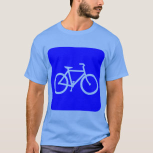 T-shirts Símbolo de Bicicleta - Azul