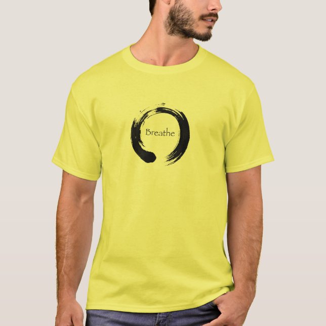 T-shirts Símbolo de Enso da infinidade - respire (Frente)