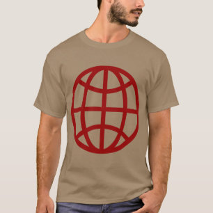 T-shirts Símbolo de Globo - Vermelho Rubi