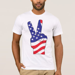 T-shirts Símbolo de paz Patriótico dos EUA