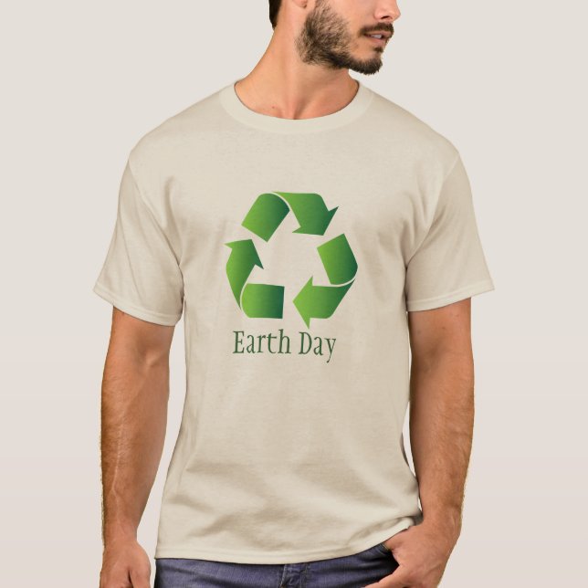 T-shirts Símbolo de Reciclar Verde (Frente)