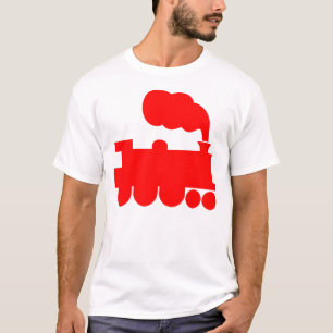 T-shirts Símbolo de Trem a Vapor - Vermelho