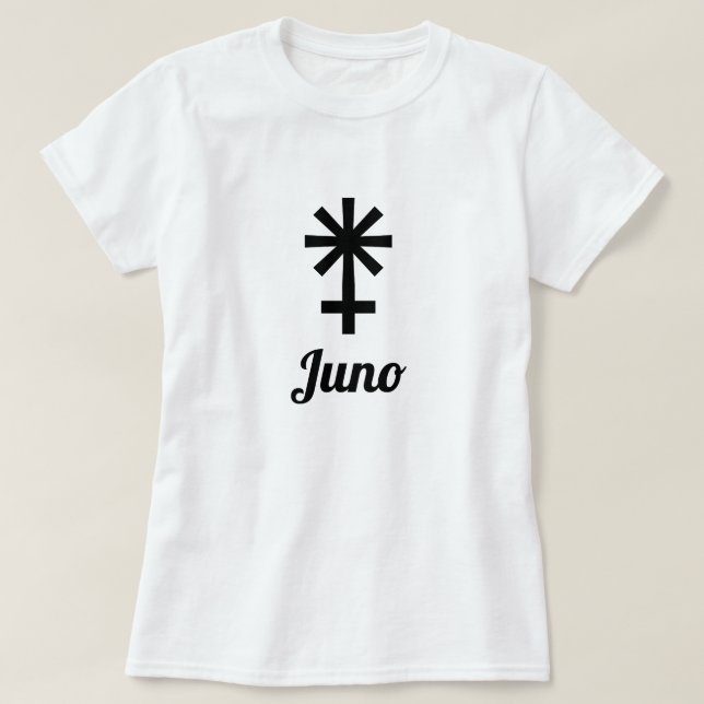 T-shirts Símbolo ⚵ do asteroide Juno (Frente do Design)