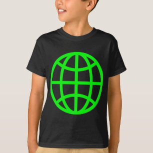 T-shirts Símbolo do globo - verde
