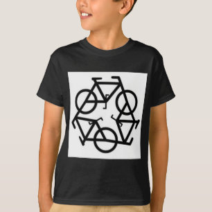 T-shirts Símbolo do logotipo da bicicleta do reciclar
