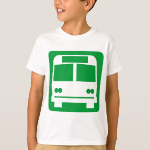 T-shirts Símbolo do ônibus - verde de grama