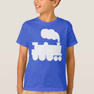 T-shirts Símbolo do trem do vapor - branco