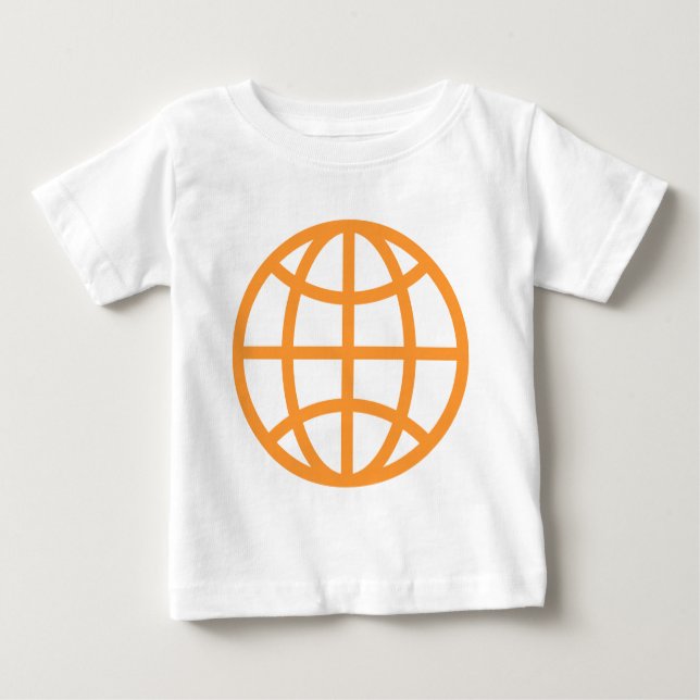 T-shirts Símbolo globo - Laranja claro (Frente)
