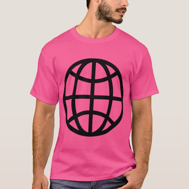 T-shirts Símbolo globo - Preto (Frente)