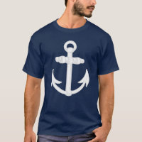 Símbolo náutico branco/azul da âncora
