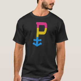 T-shirts Símbolo Pansexual nas Cores do Sinalizador do Orgu