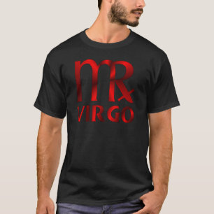 T-shirts Símbolo vermelho do horóscopo do Virgo